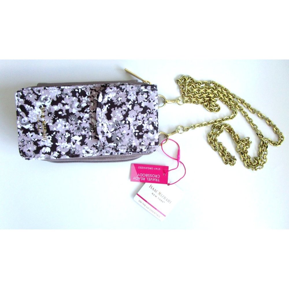 Isaac Mizrahi New York Women Multicolor Floral Print Travel Ready Crossbody NWT